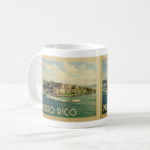 Puerto Rico Vintage Travel Kaffeetasse (Vorderseite Links)