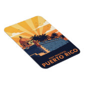 Puerto Rico Vintage travel Magnet (Rechte Seite)