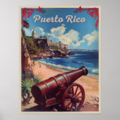 Puerto Rico Vintage Travel Poster (Vorne)