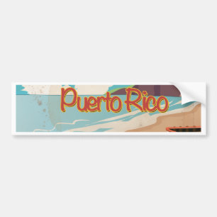 Puerto Rico Vintage Travel Poster Autoaufkleber