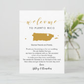 Puerto Rico Wedding Welcome Letter Itinerary (Stehend Vorderseite)