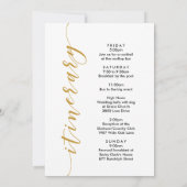 Puerto Rico Wedding Welcome Letter Itinerary (Rückseite)