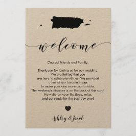 Puerto Rico Wedding Welcome Letter & Itinerary Programm