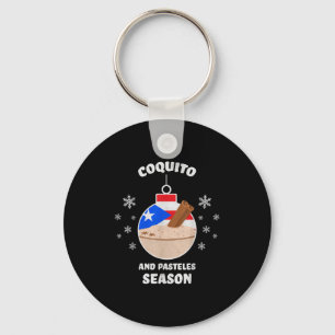 Puerto Rico Weihnachten Coquito und Pasteles Saiso Schlüsselanhänger