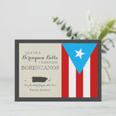 Puerto Rico Weihnachten: Patriotische Flagge Feiertagskarte (Stehend Vorderseite)