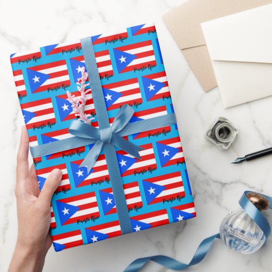 Puerto Rico Wrapping Paper, Flag patriotic Geschenkpapier (Schenken)