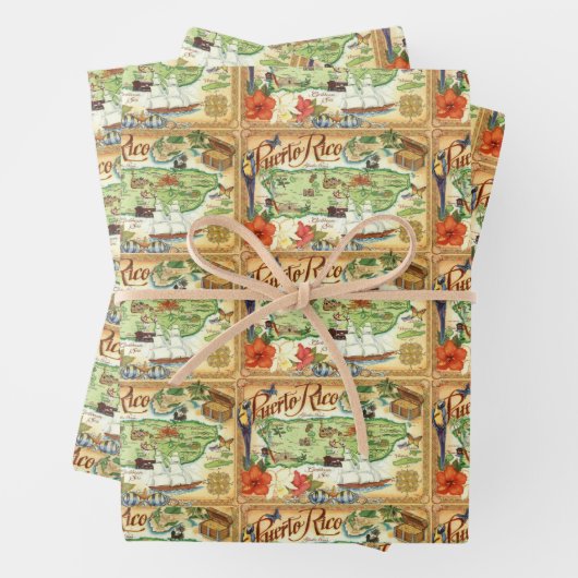 Puerto Rico Wrapping Paper Geschenkpapier Set (Beispiel)