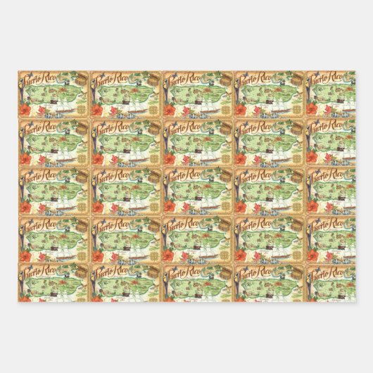 Puerto Rico Wrapping Paper Geschenkpapier Set (Vorderseite 3)