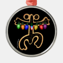 Puerto Rico Xmas Coqui Taino Symbol Boricua Flag Ornament Aus Metall