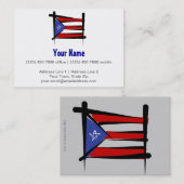 Puerto- Ricobürsten-Flagge Visitenkarte (Vorne/Hinten)