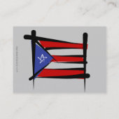 Puerto- Ricobürsten-Flagge Visitenkarte (Rückseite)