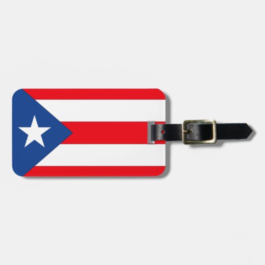Puerto- Ricoflagge Gepäckanhänger (Vorderseite horizontal)