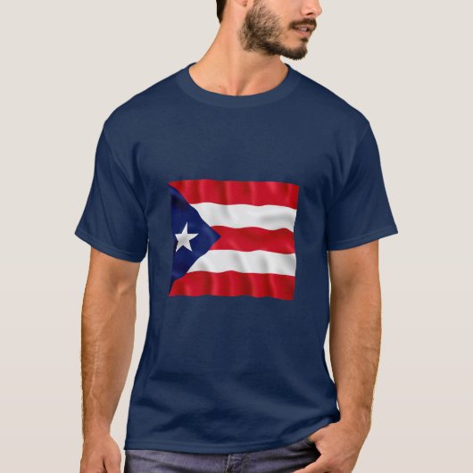 Puerto- Ricoflagge - grundlegender dunkler T - T-Shirt (Vorderseite)