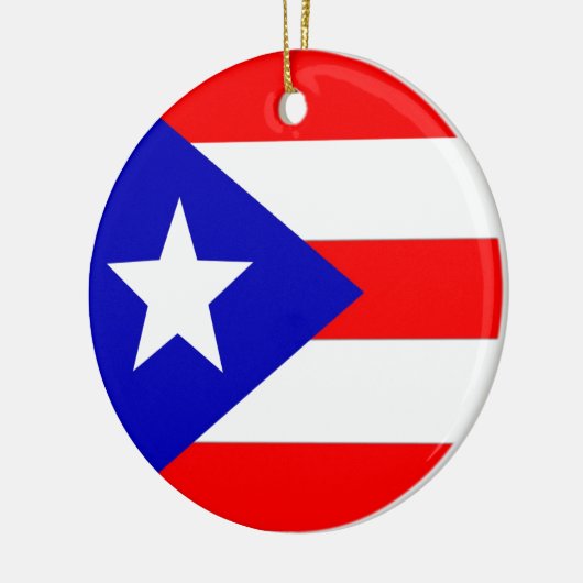 Puerto- Ricoflagge Keramikornament (Links)