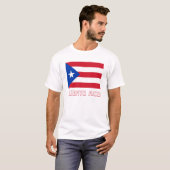 Puerto- Ricoflagge mit Namen T-Shirt (Vorne ganz)