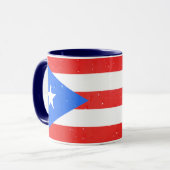 Puerto- Ricoflagge mit Regentropfen, eintägiges Tasse (Vorderseite Links)