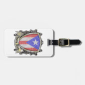 Puerto- Ricoflagge - Schild-Wappen Gepäckanhänger (Vorderseite horizontal)