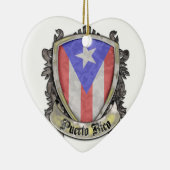 Puerto- Ricoflagge - Schild-Wappen Keramikornament (Rechts)