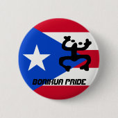 Puerto- Ricoflagge u. Coqui Knopf Button (Vorderseite)