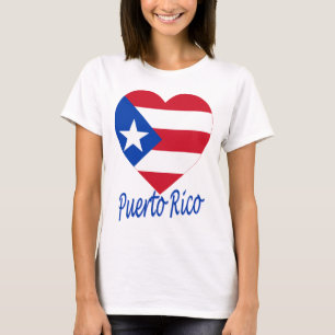 Puerto- Ricoflaggen-Herz T-Shirt