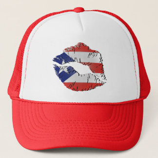 Puerto- Ricoflaggen-Lippen Truckerkappe