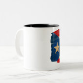 Puerto- Ricoflaggen-Tasse Zweifarbige Tasse (Vorderseite Links)
