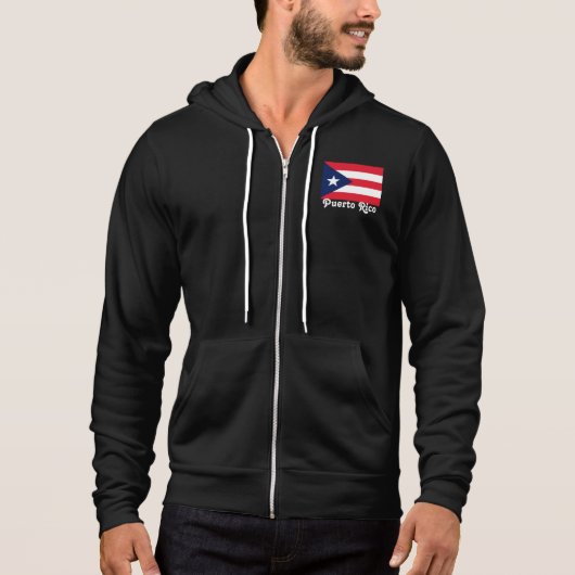 Puerto- RicoFleecejacke Hoodie (Vorderseite)