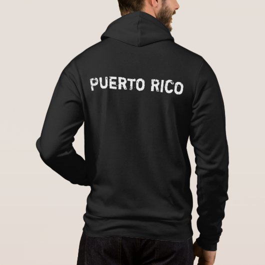 Puerto- RicoFleecejacke Hoodie (Rückseite)