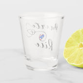 Puerto- Ricoherz-Flagge, puertorikanische Flagge Schnapsglas (Rückseite)