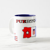 Puerto- Ricokaffee-Tasse Zweifarbige Tasse (Vorderseite Links)