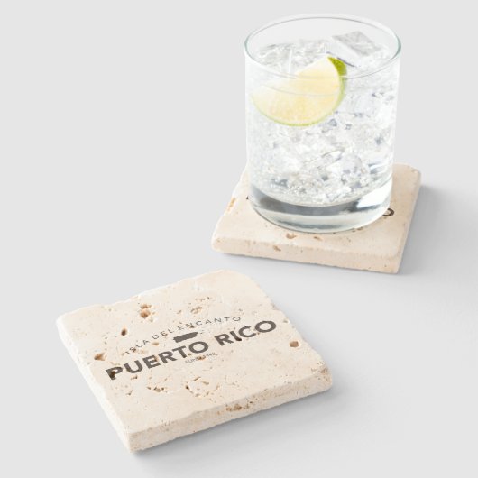 Puerto- Ricoklassiker Barware Steinuntersetzer (Seitenansicht)