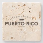 Puerto- Ricoklassiker Barware Steinuntersetzer (Vorderseite)