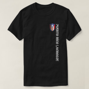 Puerto Ricolacrosse-Wappen LANGE ANSICHT T-Shirt