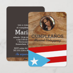 Puerto- RicoParty: Flagge: Personalisiertes Foto Einladung