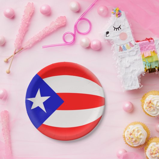 Puerto- Ricopuertorikaner-Flagge Pappteller (Party)