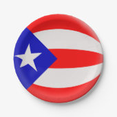 Puerto- Ricopuertorikaner-Flagge Pappteller (Vorderseite)