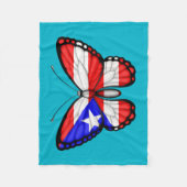 Puerto- Ricoschmetterlings-Flagge Fleecedecke (Vorderseite)