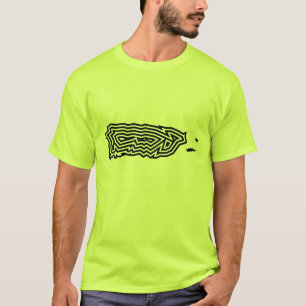 Puerto- Ricoschwarz-Explosions-T-Shirt T-Shirt