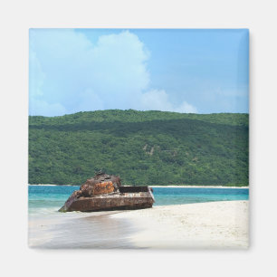 Puerto- Ricostrand-Behälter Magnet