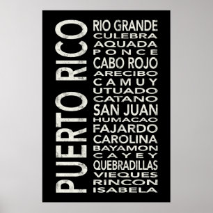 Puerto- Ricountergrundbahn-Kunst-Bus-Rolle Poster