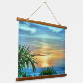 Puerto Sunset 1557 Wandteppich Mit Holzrahmen (Gewinkelt)