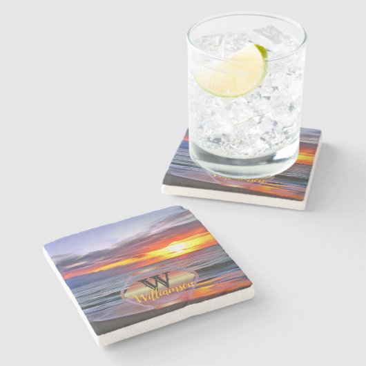 Puerto Sunset 1739 Steinuntersetzer (Seitenansicht)