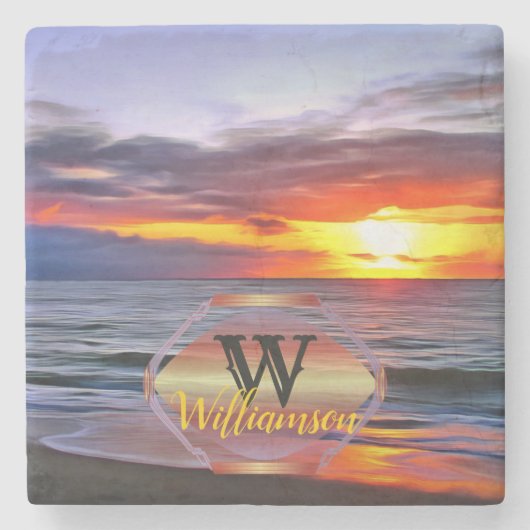 Puerto Sunset 1739 Steinuntersetzer (Vorderseite)