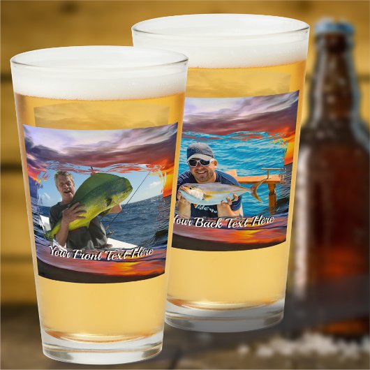Puerto Sunset Fischen 1739 Bier Glas