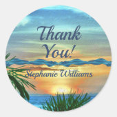 Puerto Sunset Vielen Dank 1557 Runder Aufkleber (Vorderseite)
