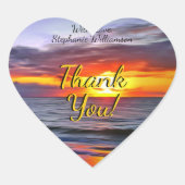 Puerto Sunset Vielen Dank 1739 Herz-Aufkleber (Vorderseite)