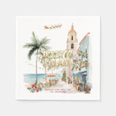 Puerto Vallarta Christmas | Tropical Holiday Serviette (Vorderseite)