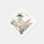 Puerto Vallarta Christmas | Tropical Holiday Serviette (Ecke)