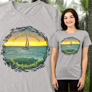 Puerto Vallarta Familienurlaub 0884 Tri-Blend Shirt