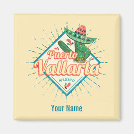 Puerto Vallarta Jalisco Mexiko tanzt Kakteen Magnet